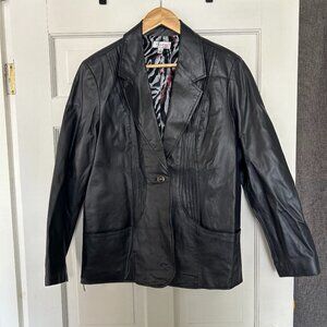 Funky Blue Leather Jacket